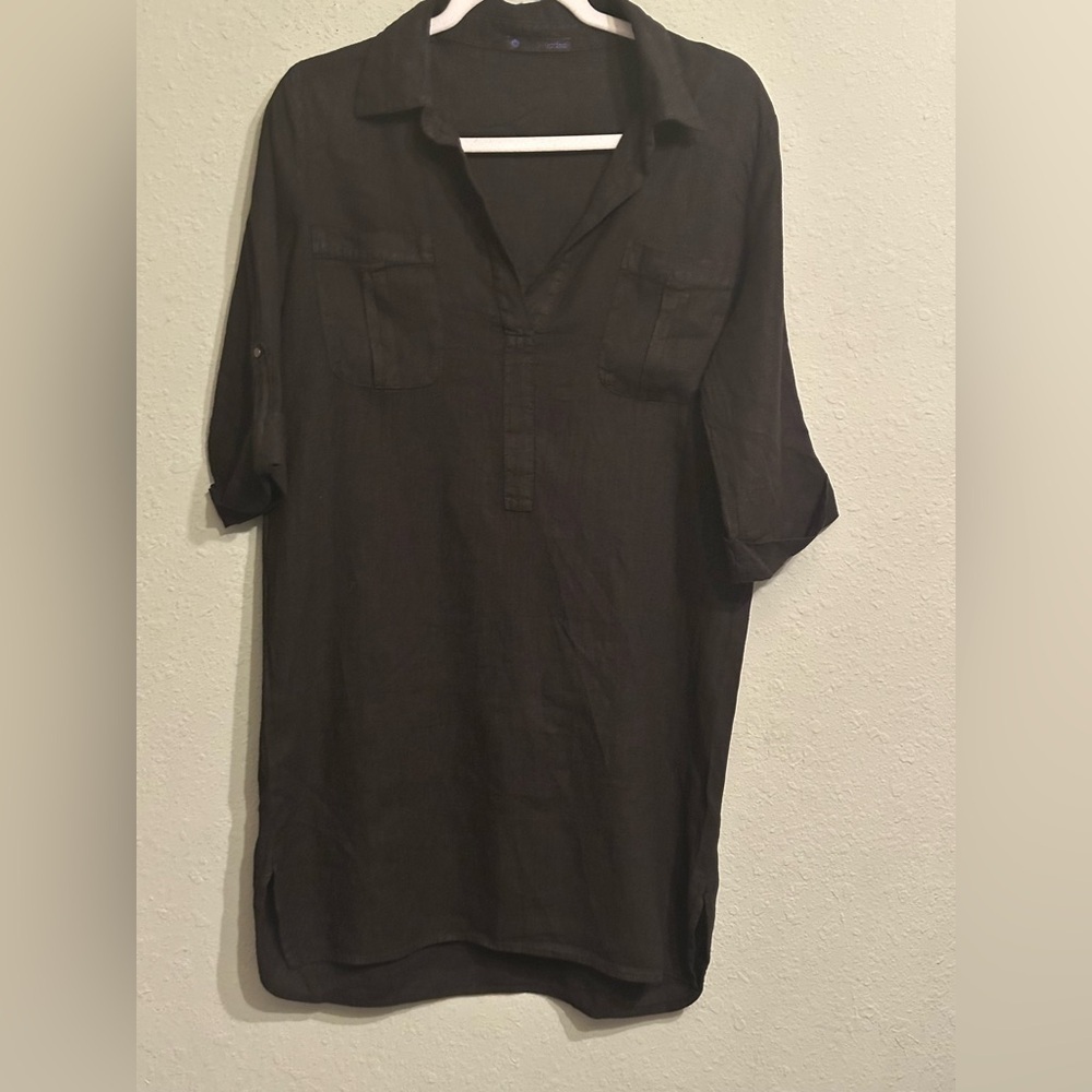 NWOT Krisa x Revolve Black Linen dress